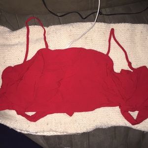 Wrap red crop top